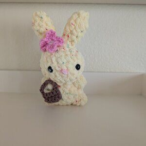 Bunny with flower and basket